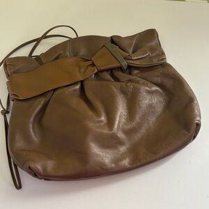 Morris Moscowitz Vintage Leather metal frame Clutch Crossbody